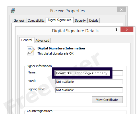 Screenshot of the InfoWorks Technology Company certificate